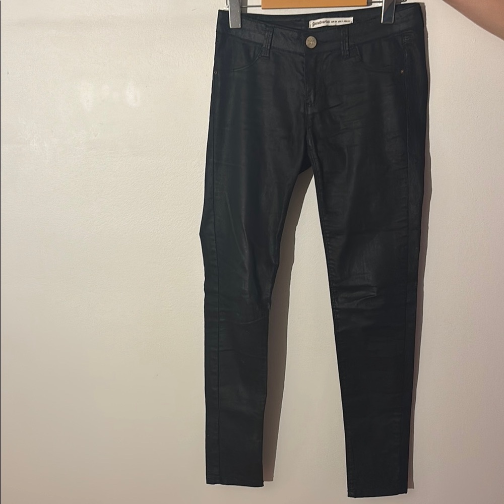 Black Coated Skinny Jeans